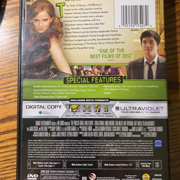 Media The Perks Of Being A Wallflower Dvd 222 Poshmark